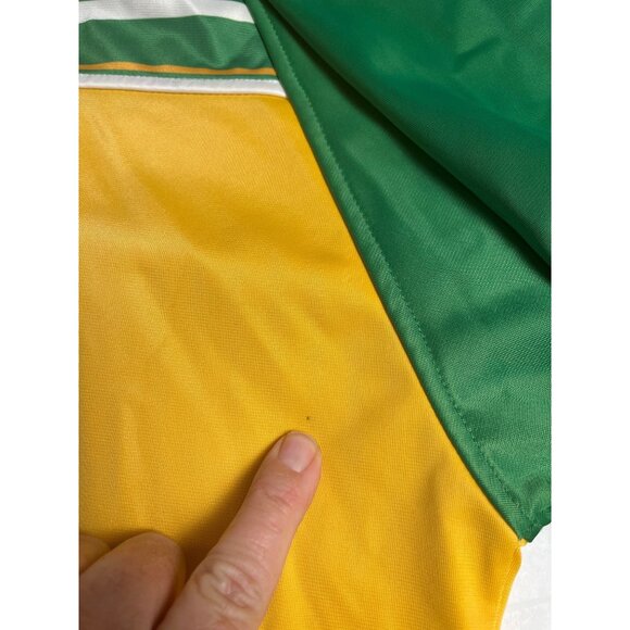 Vintage Coogi Mens 5XL Track Jacket Green & Yellow Striped Full-Zip retro - Picture 15 of 16